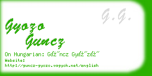 gyozo guncz business card
